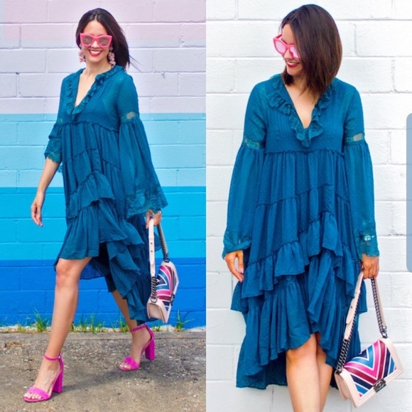 Maeve Meadow Ruffle Dress Anthropologie - Picture 2 of 7